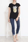 Ananas Pullu Bluz Siyah - 17125.599. thumbnail 4