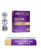 Bioxcin Biotin 5000 mcg Takviye Edici Gıda 30 Tablet thumbnail 2