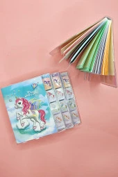 Unicorn Temalı A6 Not Defteri , Ayraçlı Ajanda -Mor thumbnail 4
