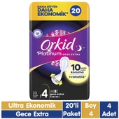 Orkid Platinum Gece Extra Ped 20x4 80 Adet thumbnail 1