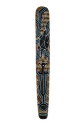 Ahşap Aborjin Mask 100 cm Renkli Duvar Dekoru Maske thumbnail 5