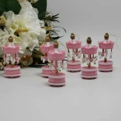 6 ADET PEMBE MİNİ ATLI KARINCA AHŞAP ATLI KARINCA DEKOR OBJE PEMBE ATLI KARINCA DEKORATİF OBJELER thumbnail 5
