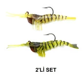 Captain 3048 Magic Shrimp 2li Set 3D 5cm 3.7gr Silikon Karides Yem thumbnail 1
