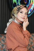 Doğa Desen Gri Soft Pamuk Eşarp thumbnail 5