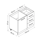 Minar 105 Cm Mutfak Dlb Byz 105-B1-Alt thumbnail 8