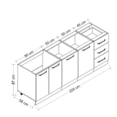 Minar 225 Cm Mutfak Dlb Byz Dore 225-D1-Alt thumbnail 8