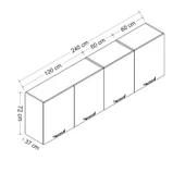 Minar 240 Cm Mutfak Dlb Byz 240-B3-Üst thumbnail 8