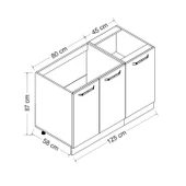 Minar 125 Cm Mutfak Dlb Byz 125-B1-Alt thumbnail 8