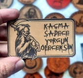 Kaçma Sadece Yorgun Öleceksin Azrail Deri PEÇ - Arma - Askeri Patch 2 thumbnail 2