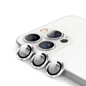 iPhone 15 Pro / 15 Pro Max Mercek Lens Kamera Koruyucu SİLVER thumbnail 2