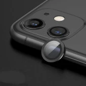 Apple iPhone 12 Mercek Lens Kamera Koruyucu SİYAH thumbnail 1
