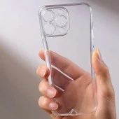 iPhone 15 Pro Kılıf Şeffaf Kamera Korumalı Soket  3D thumbnail 4