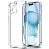iPhone 15 Kılıf Şeffaf Kamera Korumalı Soket 3D thumbnail 1