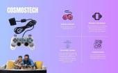 Cosmostech PS2 Controller Oyun Kolu , Titreşimli Gamepad Joystick thumbnail 5