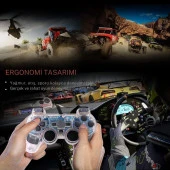 Cosmostech PS2 Controller Oyun Kolu , Titreşimli Gamepad Joystick thumbnail 9