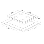 Silverline CS5665B01 Siyah Cam Ankastre Ocak 65 cm thumbnail 2