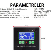 YATE10 W2142A-220V/7A PID Kontrollü Termostat thumbnail 2