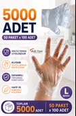 Şeffaf Eldiven 5000 Adet Hışır Poşet Eldiven Kullan At Tek Kullanımlık Eldiven thumbnail 1