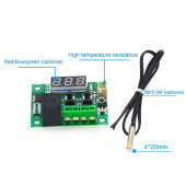 Yate10 W1209 12V 10A Hassas Termostat thumbnail 2