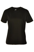 Kadın Bisiklet Yaka Basic Siyah T-Shirt thumbnail 1