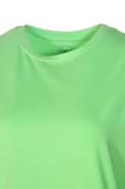 Kadın Bisiklet Yaka Basic Yeşil T-Shirt thumbnail 2