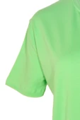 Kadın Bisiklet Yaka Basic Yeşil T-Shirt thumbnail 3