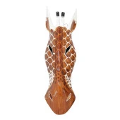 Ahşap Zürafa Mask 50 cm Duvar Dekoru thumbnail 4