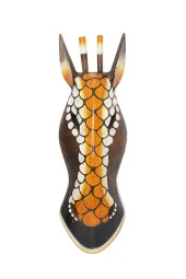 Ahşap Zürafa Mask 50 cm Duvar Dekoru thumbnail 8