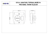 Ne-Ad Anahtarlı Topraklı Mobilya Priz thumbnail 3