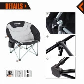 KingCamp MOONGAZER SANDALYE (BLACK/GREY) thumbnail 3
