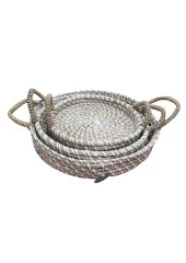 KRD HOME BAMBU OVAL 3 LÜ EKMEK SEPETİ KRD-1483 thumbnail 1