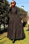 Siyah Gabardin Elbise thumbnail 1