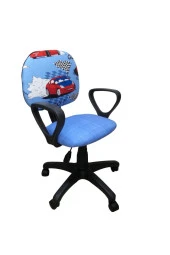 Depolife Çocuk Odası Ders Çalışma Ofis Koltuğu Yarış Arabası Desenli thumbnail 1