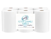 Pratiksoft İçten Çekmeli Kağıt Havlu 6 Rulo thumbnail 1