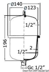 Osculati Krom Hidrofor Tankı 2lt thumbnail 2