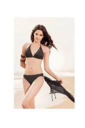 Bikini Mayo Örgü Model Yeni Sezon 3 Parça Siyah thumbnail 3
