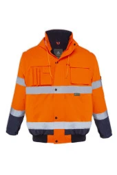 OLYMPUS MULTI HI-VIS TWO-TONE 2 IN 1 BOMBER JACKET thumbnail 2