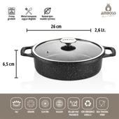 Amboss Montana 3 Parça Granit Set (Siyah) thumbnail 2