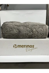 Merinos Elegance Çift Kişilik Vizon Battaniye thumbnail 3