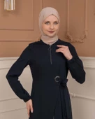 Tesettürlü Kapşonlu Ferace 678 thumbnail 6