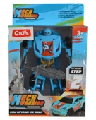 Ctoy Robota Dönüşebilen Araba Mavi Gri thumbnail 1