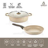 Amboss Montana 3 Parça Granit Set (Cappucino) thumbnail 2