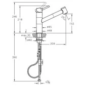 Artema Harmony XL A42147 Pull-Out Eviye Bataryası, Krom thumbnail 4