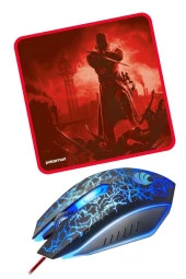 PGM25 Kablolu Gaming Mouse & Mouse Pad Kırmızı thumbnail 2