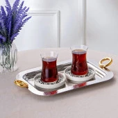 EMSAN AKASYA ÇAY TEPSİSİ GOLD thumbnail 1