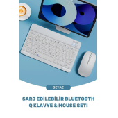 Ultra İnce Taşınabilir Kablosuz Bluetooth Klavye Mouse Seti thumbnail 1