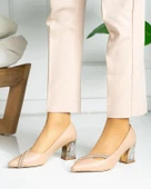 Feles Çift Şerit Stiletto Kadın Topuklu Ayakkabı thumbnail 4