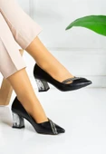Feles Çift Şerit Stiletto Kadın Topuklu Ayakkabı thumbnail 3