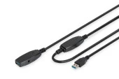 DIGITUS Digitus USB Uzatma Kablosu Siyah 20m thumbnail 2