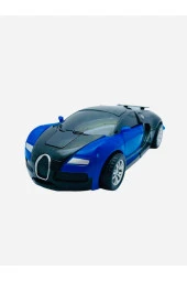Robota Dönüşebilen Bugatti Araba Mavi Renk thumbnail 1